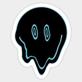 Smile Melt - Blue and Black Sticker